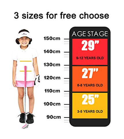 Image of Junior Golf Putter Stainless Steel Kids Putter Right Handed 3 Sizes to Choose Freely for Kids Ages 3-5 6-8 9-12(Pink Head+Pink Grip, 29inch,Age 9-12)