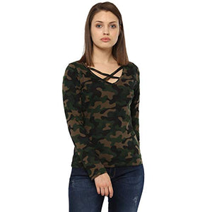 Veirdo Women's T-Shirt (GL_02_CAMO_M_Multicolored_Medium)