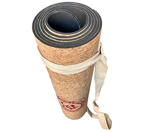 Image of The Yogis™️ Cork Yoga Mat for Men and Women [[ 5mm ]] Free Yoga Mat Belt