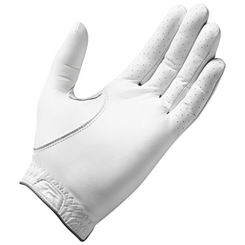 Image of TaylorMade Tour Preferred Flex Cadet Glove (White, Large), White(Large, Worn on Left Hand)