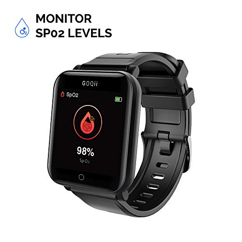 GOQii Smart Vital Fitness SpO2, Body Temperature and Blood Pressure Tracker + Vital 4.0 SpO2, with 3 Months Personal Coaching