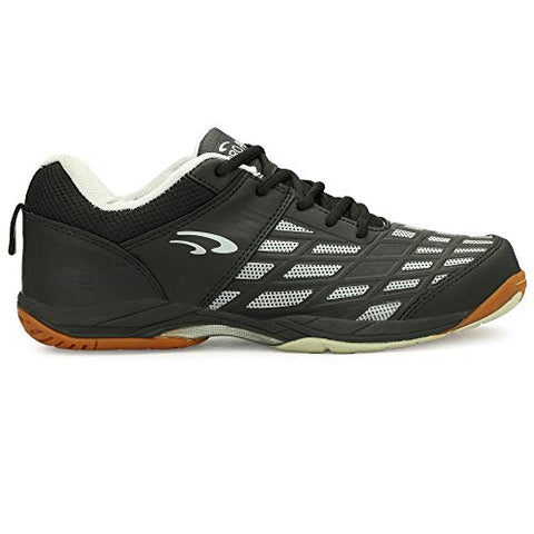 Image of ASE Men's PRO Non-Marking Sole TRU Cushion TRU Shape Badminton Shoes Ideal for Badminton, Table Tennis, Volleyball (Black, 07)