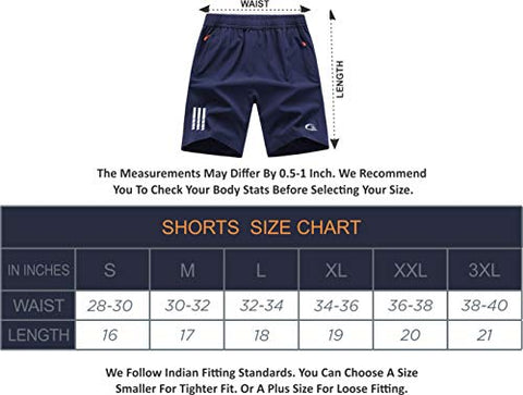Image of CBlue Men's Outdoor Quick Dry Lightweight Sports Shorts Zipper Pockets (Medium, Light Grey)