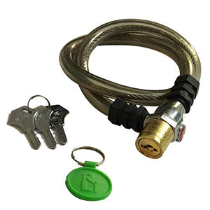 ShreNik Cycle Lock for Bicycle Bike Helmet Luggage Anti Theft Steel Strong Wire Cable Lock Multipurpose 3 Key Lock (Grey)