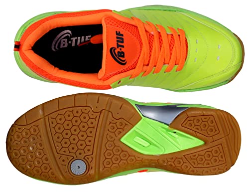 B-Tuf Unisex's Green Badminton Shoes-4 (BT-SH-FIRE-GO-4)