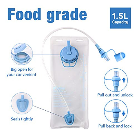 Image of KUYOU Hydration Pack for Kids Water Backpack with Hydration Bladder (Blue)