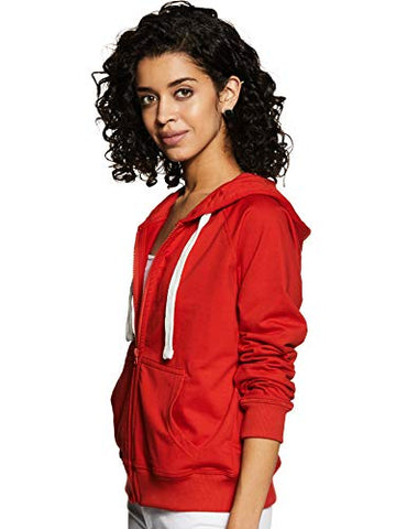 Image of Amazon Brand - Symbol Women's Sweatshirt (AW19SS002_Fire Red_Large)