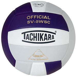 Tachikara Sensi-Tec Composite High Performance Volleyball (Purple/White/Silver Gray)