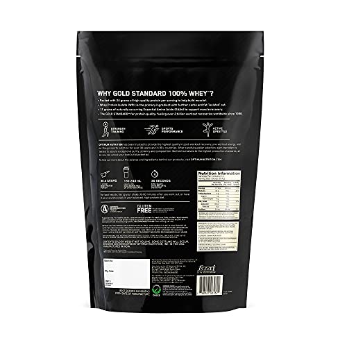 Optimum Nutrition (ON) Gold Standard 100% Whey Protein Powder 1 lbs, 454 g (Double Rich Chocolate), for Muscle Support & Recovery, Vegetarian - Primary Source Whey Isolate
