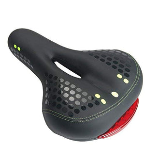 Lista Widen Soft Bicycle Saddle Seat with 5 LED Light Mountain Road Bike Cushion