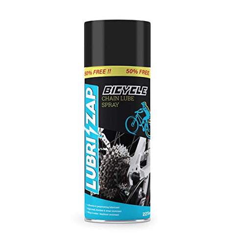 Image of Lubrizap Bicycle Chain Premium lube Spray Enhanced Bicycle Performance wear Resistant Accessory Improve Chain Life and Performance 225 ml Pack of 1