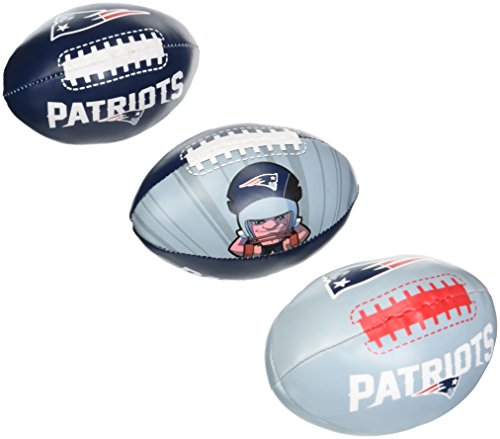 NFL New England Patriots Kids Softee Football (Set of 3), Small, Blue