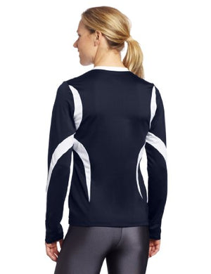 ASICS Women's Mintonette Long Sleeve Tee, Navy/White, Small