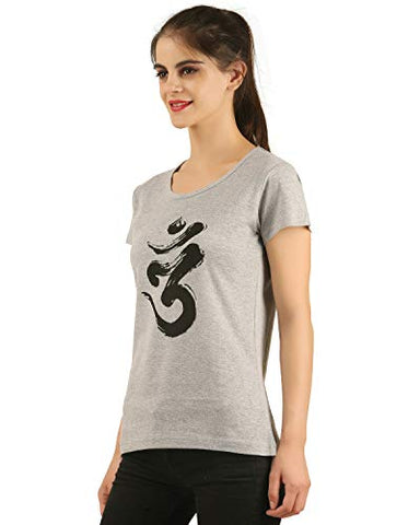 Image of MIDAAS Women's T-Shirt (MS_153_L_Grey Melange_Large)