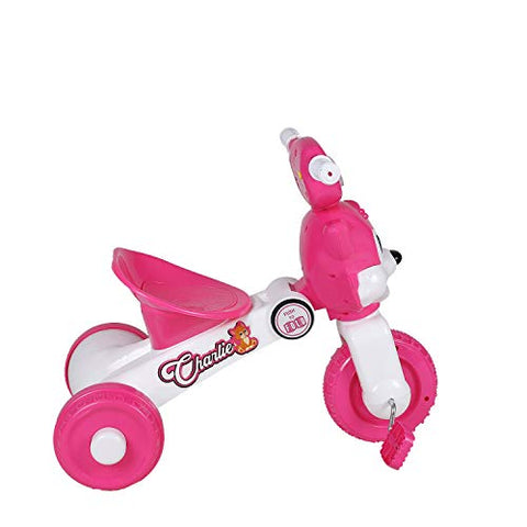 Image of Fun Ride Charlie Cat Foldable Tricycles with Music and Lights for Boys and Girls of 2-4 Years (Pink, Weight Upto 18 Kg)