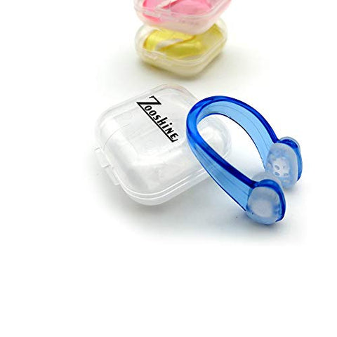 Image of Zooshine 4 Sets Silicone Swimming Nose Clips Nose Plugs Nose Protector Kits for Adults Kids with Box Packed