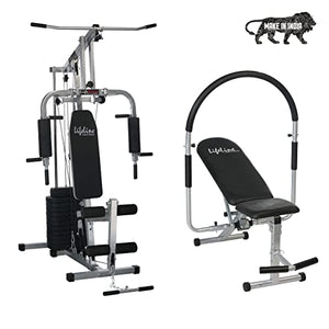 Lifeline Fitness HG-002 Multi Home Gym Combo with LB-301 AB Care Bench for Home Gym, 72kg Weight Stack