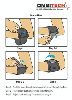 AmbiTech Tennis Elbow Brace (Pain Relief,Forearm,Elbow) - Universal