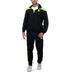 SURLY Men's Polyester Track Suit Black Green_M