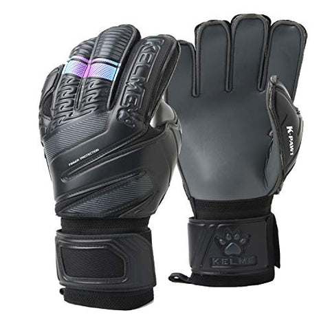 Image of KELME Goalkeeper Goalie Gloves with Finger Protection, Strong Grip Padding and Palm, Wrist Support & Sticky Latex for Indoor Soccer for Kids、Adult、Youth (Traning Level,Artificial Grass Field)
