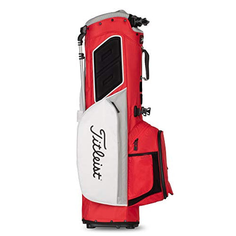 Image of Titleist - Players 4 Plus Golf Bag - Red/White/Gray