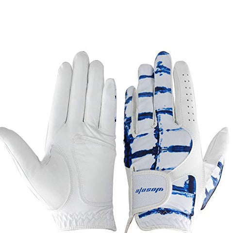 Image of Golf Glove for Men's Left Hand White Soft Leather Breathable Professional Golf Hand Wear