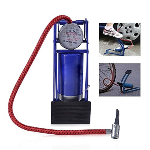 Image of Portable High Pressure Foot Air Pump | Heavy Duty Manual Pedal Pump Air Compressor for Bike, Car, Cycles & Football