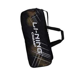 Li-Ning Champ ABDP374 Polyester Badminton Kit-Bag (Black) with Shoe Bag