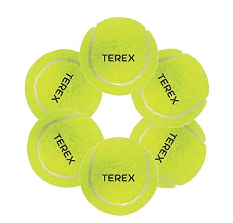 Image of AEROGLO Sports - Terex Ultra Rubber Tennis Cricket Ball (Fluorescent Light Green) - Pack of 6