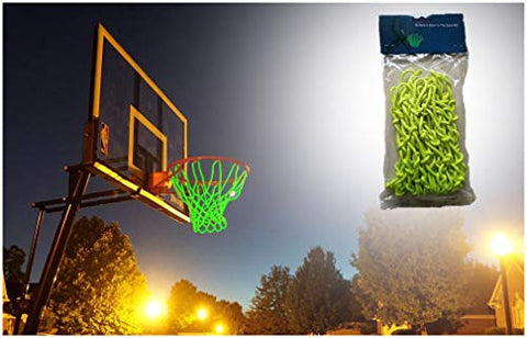 Image of Glow in the Dark Outdoor Basketball Net Rim Hoop Heavy Duty