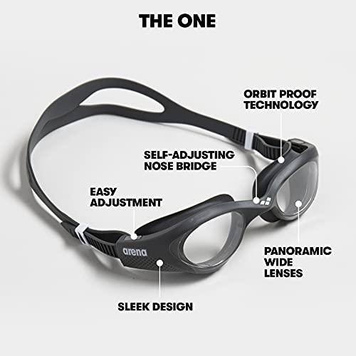 arena The One Swim Goggle, Smoke/Deep Green/Black