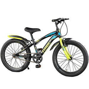 Lifelong LLBC2001 Tribe 20T Cycle (Yellow and Black) I Ideal for: Kids (5-8 Years) I Frame Size: 12" | Ideal Height : 3 ft 10 inch+ I Unisex Cycle| 85% Assembled (Easy self-Assembly)