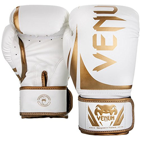 Image of Venum Challenger 2.0 Boxing Gloves - 14 oz, White/Gold, 14 oz
