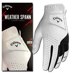 Callaway Golf 2019 Men's Weather Spann Glove, All Weather Durability, Single Pack, Left Hand