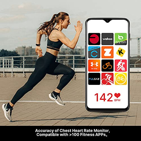 Image of LIVLOV V6 Heart Rate Monitor Chest Strap Fitness Tracker IP67 Waterproof for Wahoo, Polar Beat, Strava, Zwift, Nike+ Run Club, Support Bluetooth 5.0 and ANT+, iPhone & Android Compatible