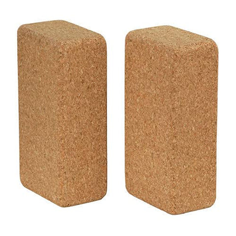 Image of The Yogis™ Cork Yoga Block [[ Set of -2]] Free Yoga Belt 9" x 5" x 3"