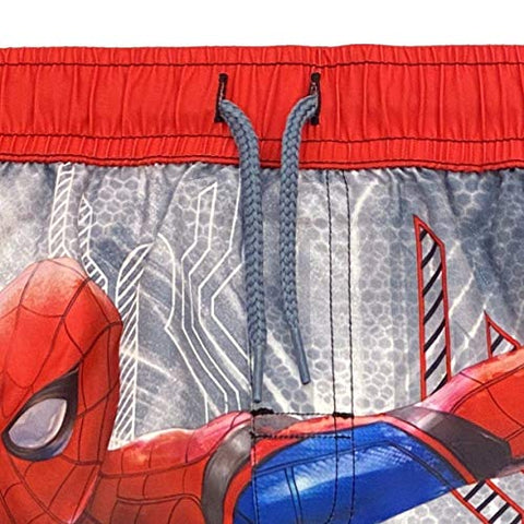 Image of Marvel Avengers Spider-Man Little Boys Swim Bathing Suit Red/Blue 7