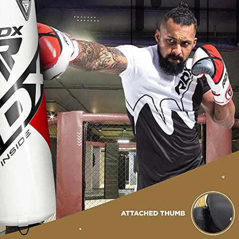 Image of RDX Boxing Gloves EGO, Sparring Muay Thai Kickboxing Pro Heavy Training, Maya Hide Leather, Ventilated Palm, Long Wrist Support, Punching Bag Pads Workout, MMA Gym Fitness, Men Women 8 10 12 14 16oz