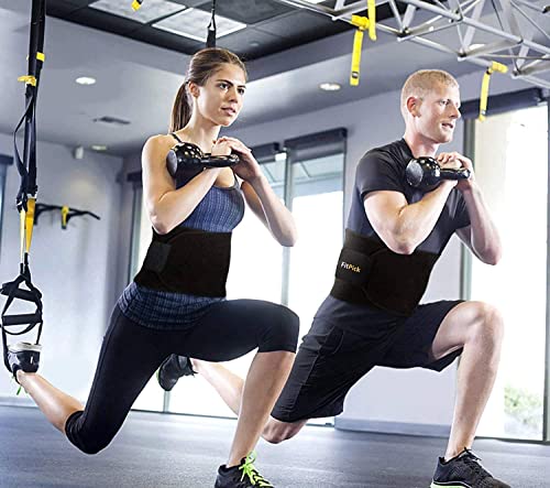 FIT PICK Sweat Belt, Stomach Belt for Men and Women Non-Tearable, Sauna Belt Waist Trainer , Sweat Belt for Men and Women (4.5 mm Thickness) Black