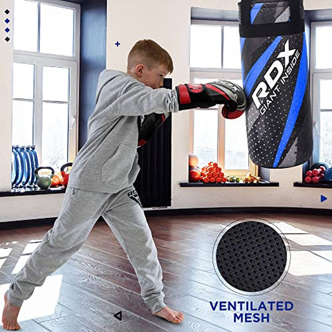Image of RDX Kids Punching Bag and Gloves for Training Boxing, Junior Filled Heavy Punch Bag Set for Youth Kickboxing, Grappling, MMA, Muay Thai, Martial Arts, Karate, BJJ and Taekwondo, Comes in 2FT