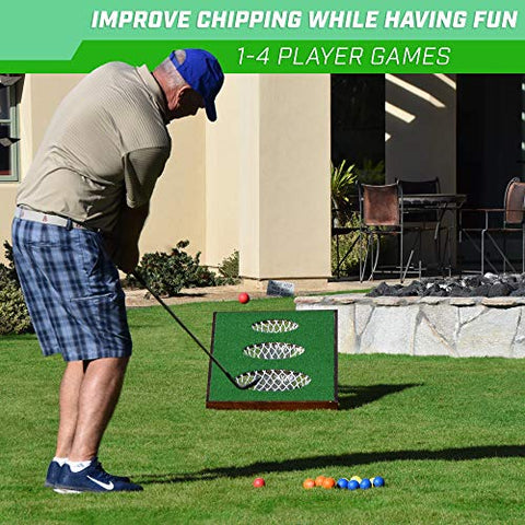 Image of GoSports BattleChip PRO Golf Game | Includes 4' x 2' Target, 16 Foam Balls, Hitting Mat, and Scorecard