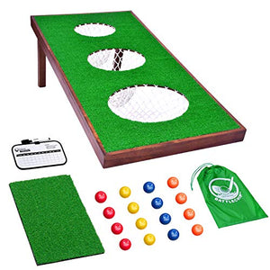 GoSports BattleChip PRO Golf Game | Includes 4' x 2' Target, 16 Foam Balls, Hitting Mat, and Scorecard