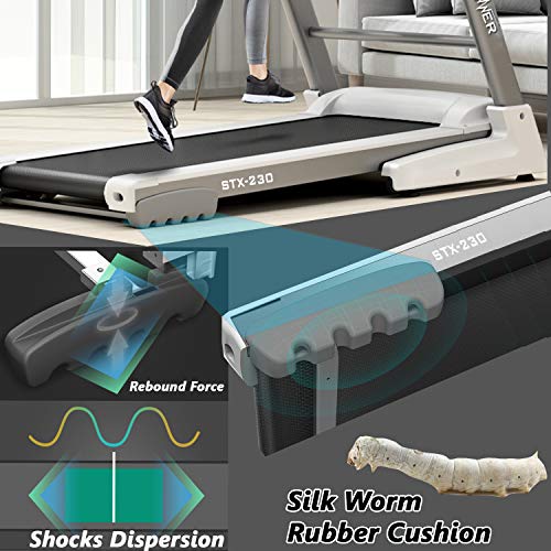 Stunner Fitness STX-230 2.0HP (4.0HP Peak) Motorised Treadmill with Silkworm Shock Absorption Technology | Wireless Music Connectivity (Free Installation Assistance)