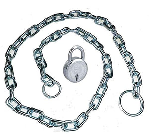 HST Heavy Metal 3 Feet Chain with Lock 40mm for Gate, Fence, Luggage, Cycle, Bike, Good Lock (Silver)