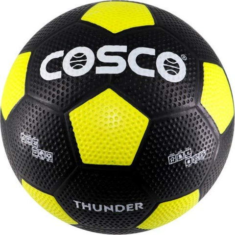 Image of Cosco 14051 Thunder Rubber Football, Size 5, (Multicolour)