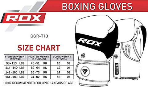 Image of RDX Boxing Gloves for Training & Muay Thai | Kalix Skin Combat Leather Mitts for Sparring, Kickboxing, Fighting | Great for Heavy Punch Bag, Double End Speed Ball & Focus Pads Punching