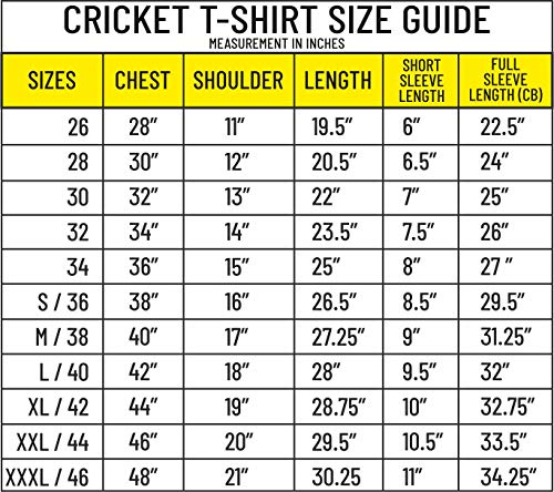 GM 7205 Half Sleeve Cricket T-Shirt Size-X-Large (White/Navy)