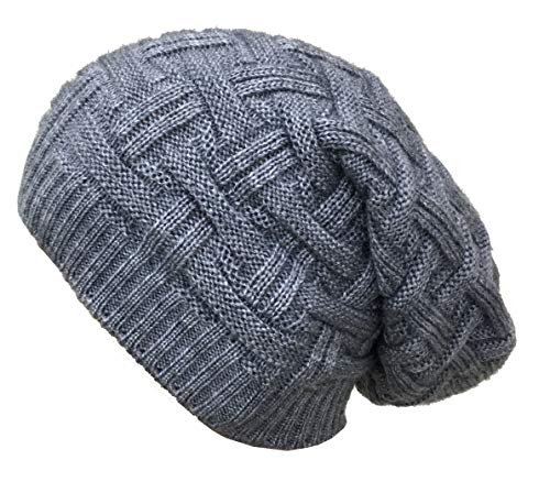 Gajraj Men's and Women's Knitted Beanie Cap (Light Grey, Free Size)