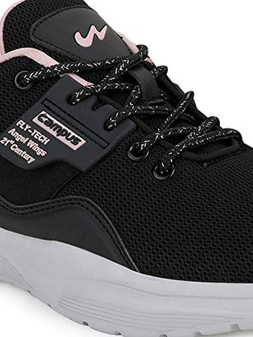 Image of Campus Women's Claire BLK/Peach Running Shoes -7 UK/India