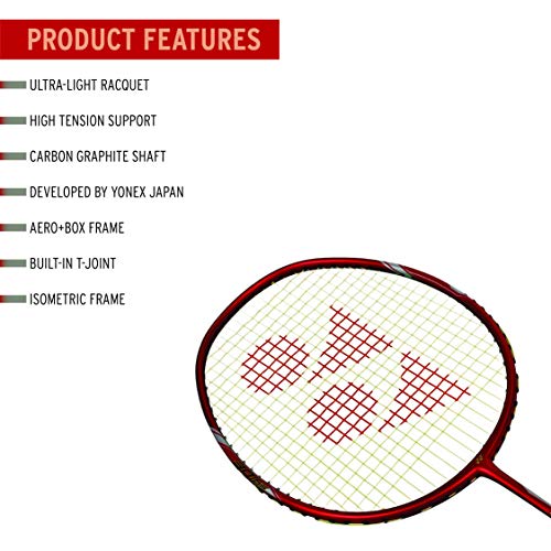 YONEX Arcsaber 71 Light Graphite Badminton Racket with Full Cover (77 grams, 30 lbs Tension, Multicolour )